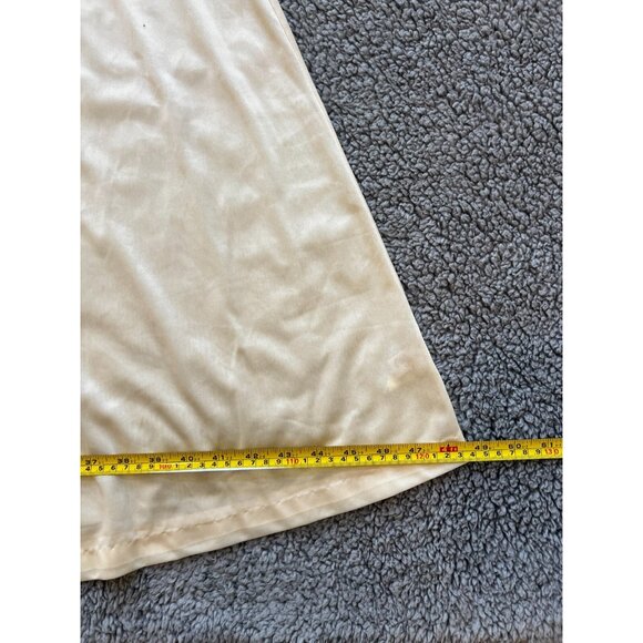 Vintage Cream/tan Maxi Robe Peignoir Dressing Gown Nylon/Lace 44" Bust Plus Size - Picture 14 of 14